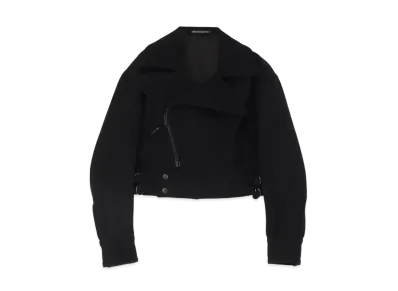 Yohji Yamamoto 1/7 MELTON SHORT RIDERS "Black"