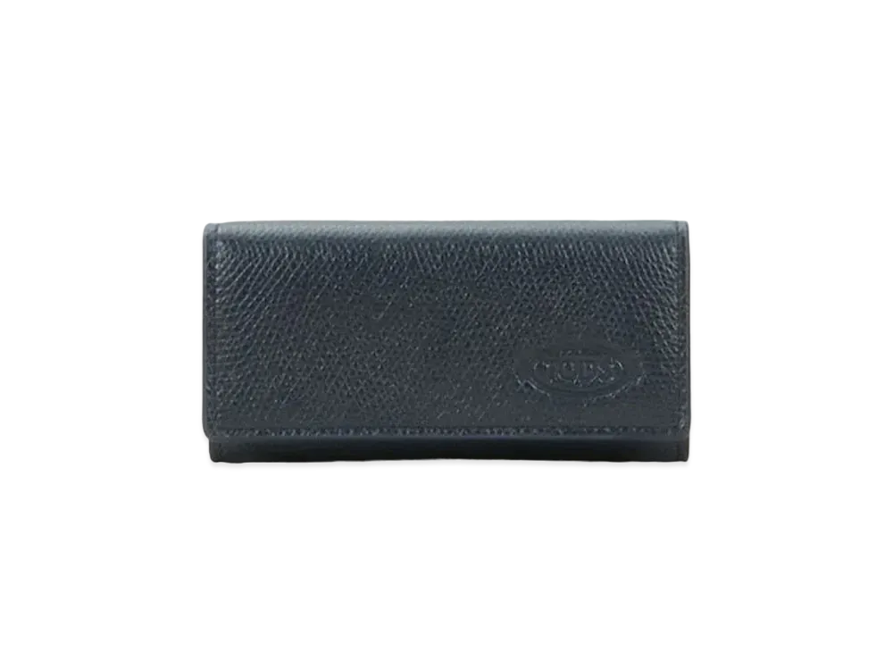 TOD'S Leather Key Holder "Blue/Yellow"