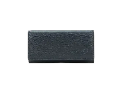 TOD'S Leather Key Holder "Blue/Yellow"