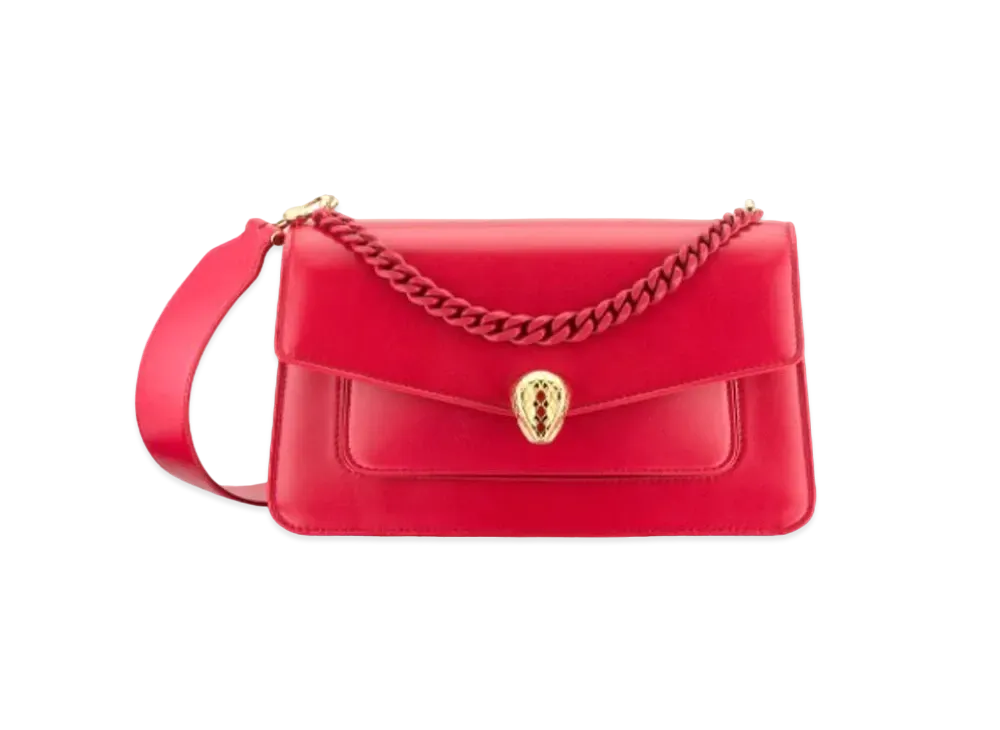 BVLGARI Serpenti Forever Crossbody Bag "Red"