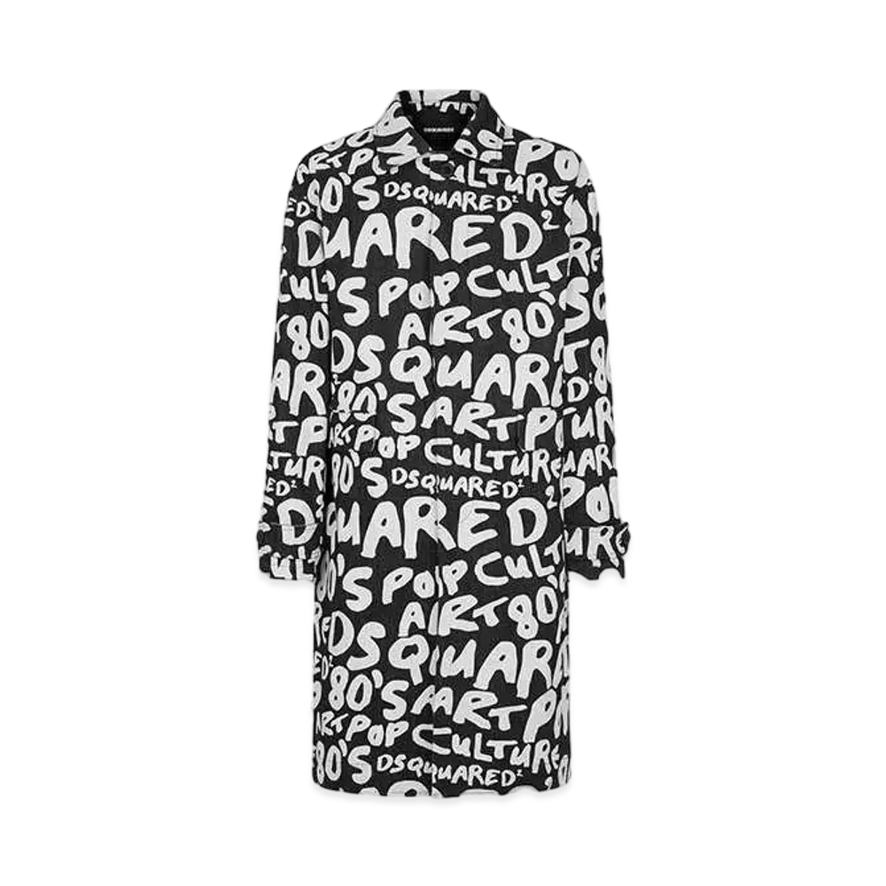 Dsquared2 D2 Pop 80's Trench "Black/White"