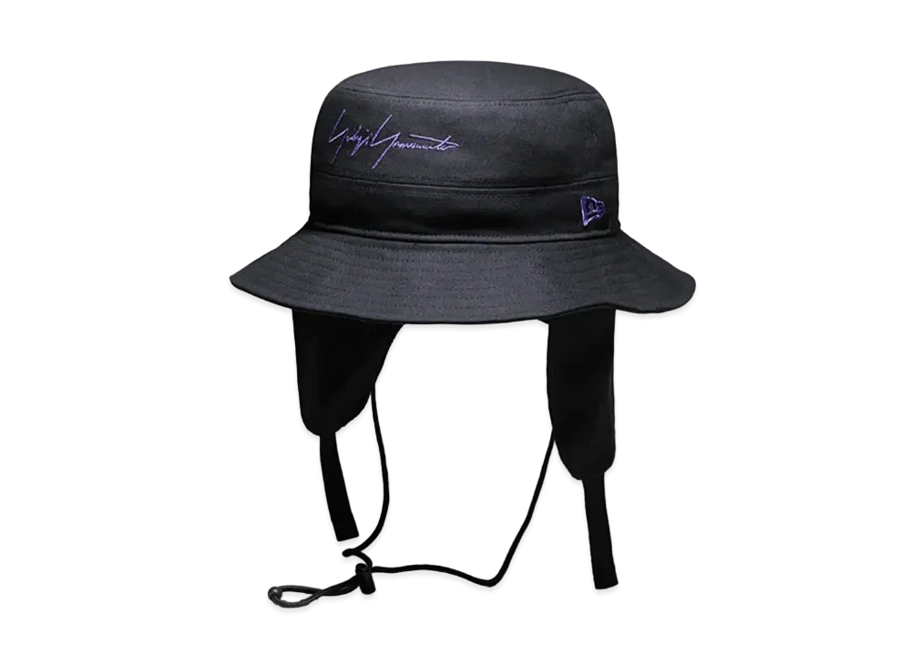 Yohji Yamamoto Pour Homme NEW ERA DUCK COTTON ADVENTURE DOG EAR YY LEATHER PATCH "Black"