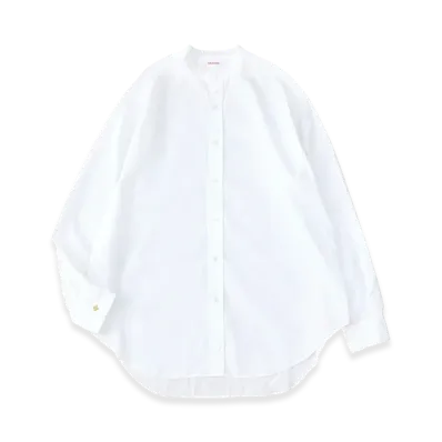 NICENESS Moyet 160/2 Broad Band Collar Dress Shirt "White"