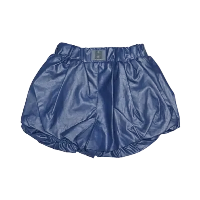 HTH faux leather balloon shorts " NAVY"