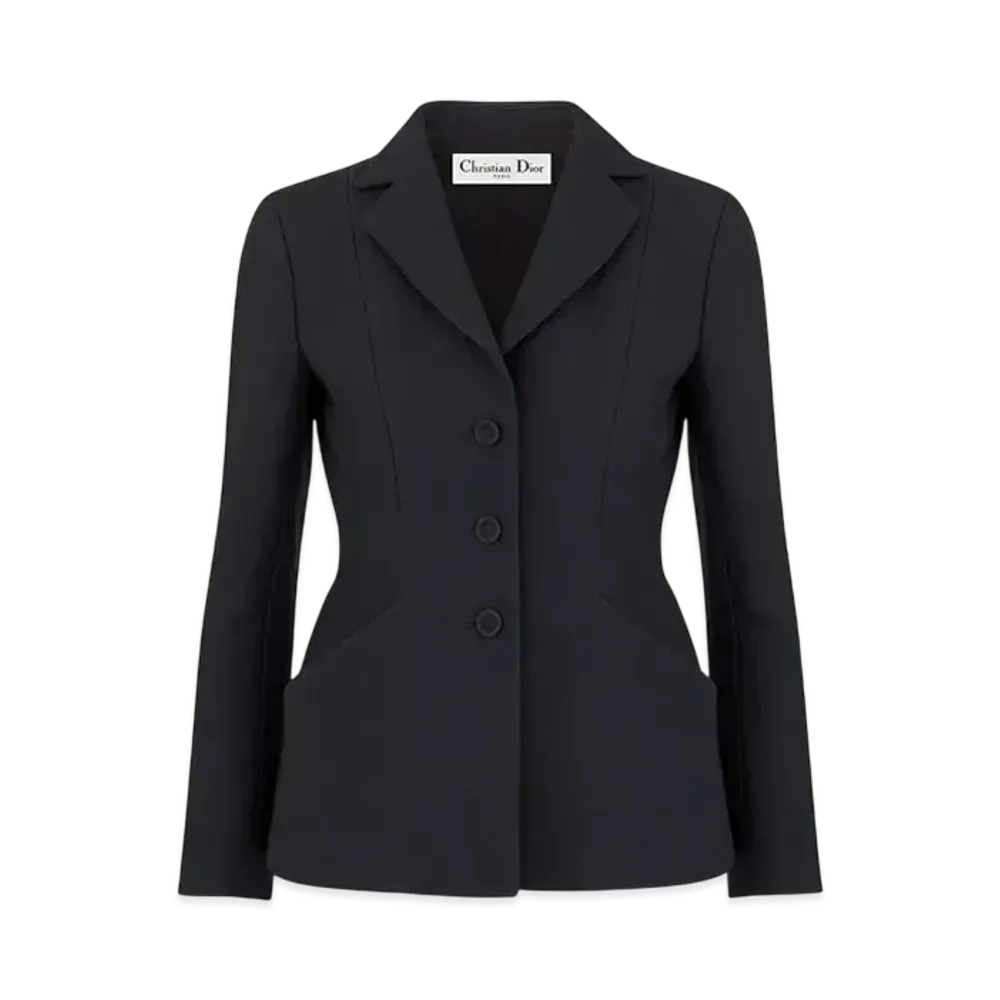 Dior 30 Montaigne Bar Jacket Single-Breasted Wool and Silk "Black"