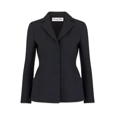 Dior 30 Montaigne Bar Jacket Single-Breasted Wool and Silk "Black"