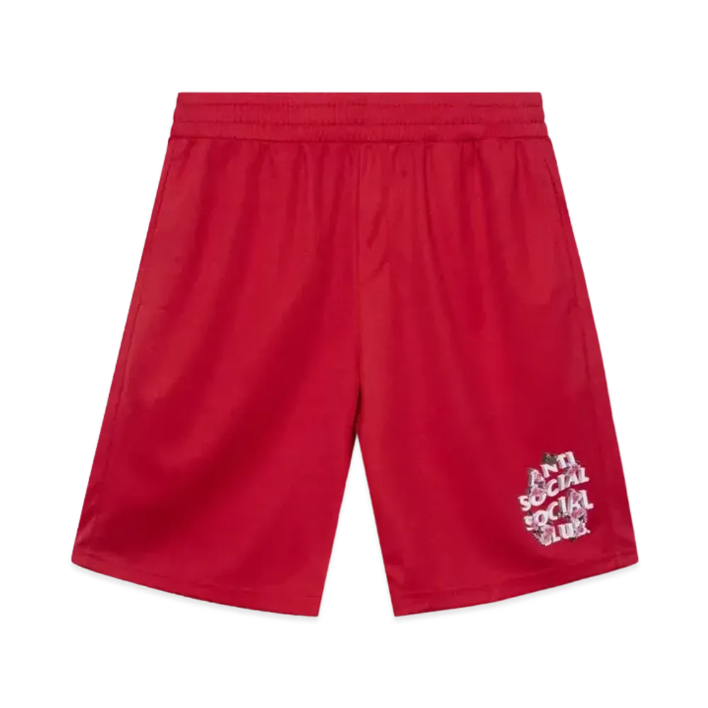 ANTI SOCIAL SOCIAL CLUB FA22 Drama Club Red Mesh Shorts "Red"