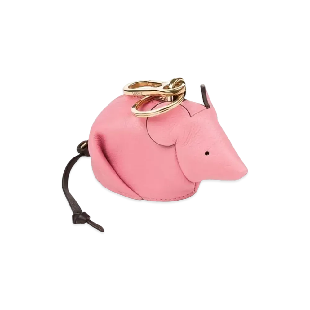 LOEWE Mouse Charm In Classic Calfskin "Candy"