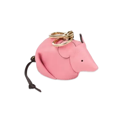 LOEWE Mouse Charm In Classic Calfskin "Candy"