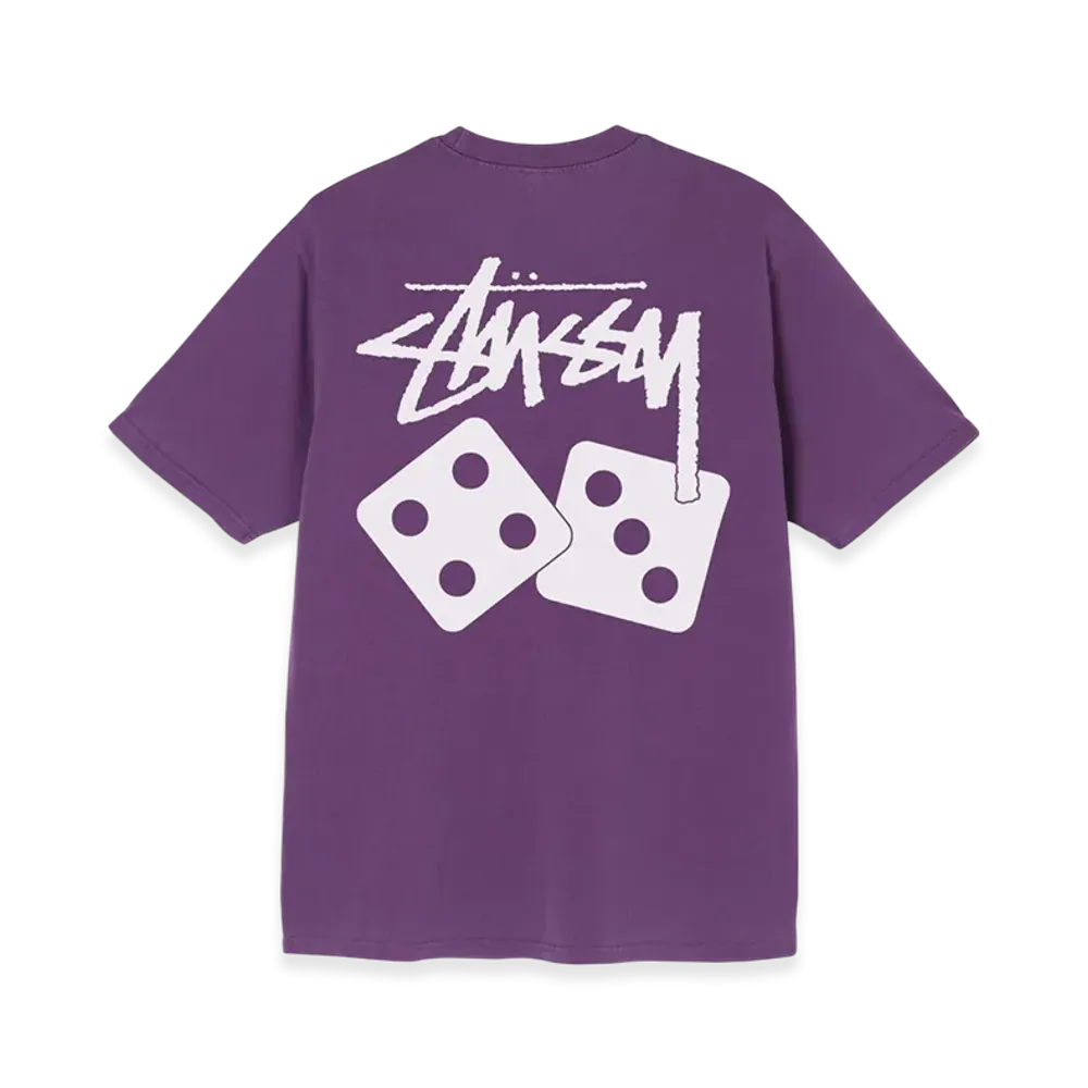 Stussy Dice Pigment Dyed Tee "Purple"