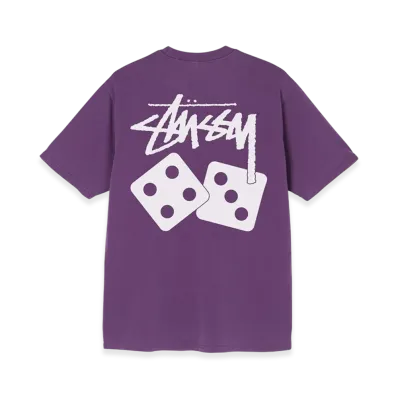 Stussy Dice Pigment Dyed Tee "Purple"