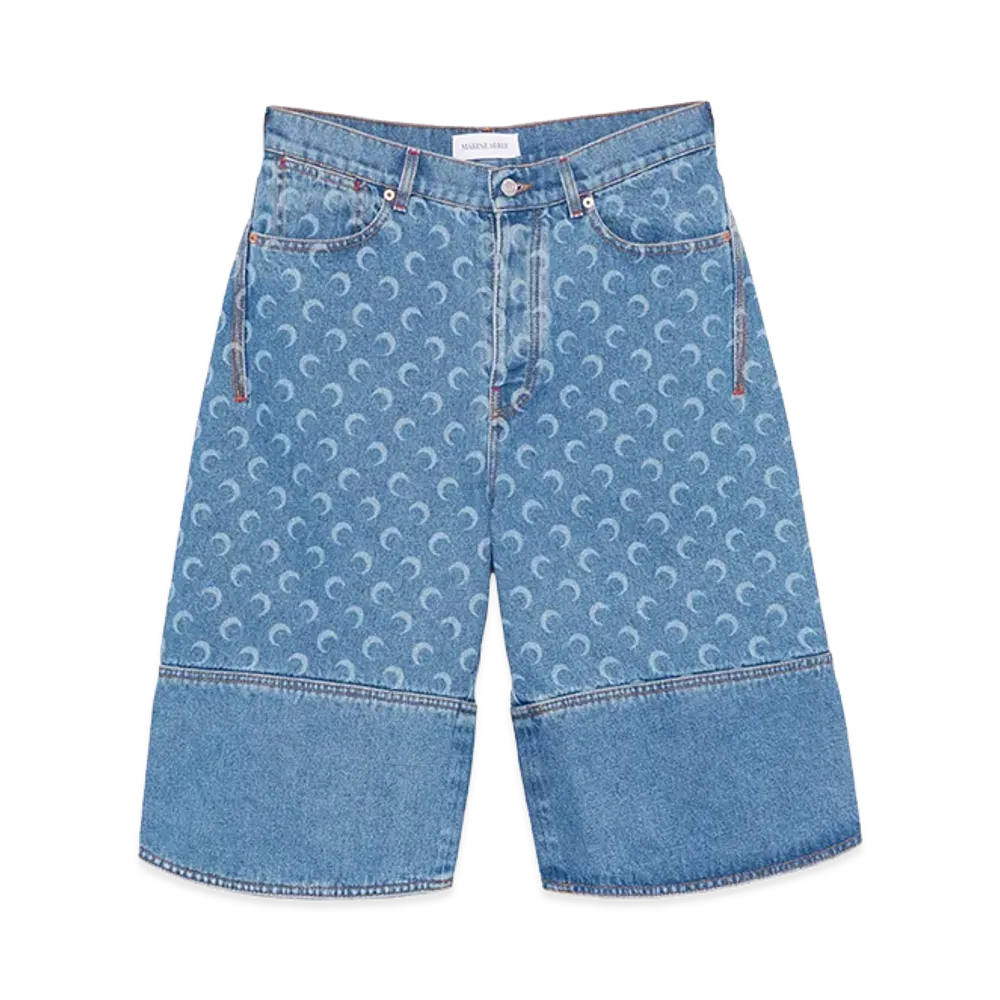 Marine Serre Shorts "Clear Blue"