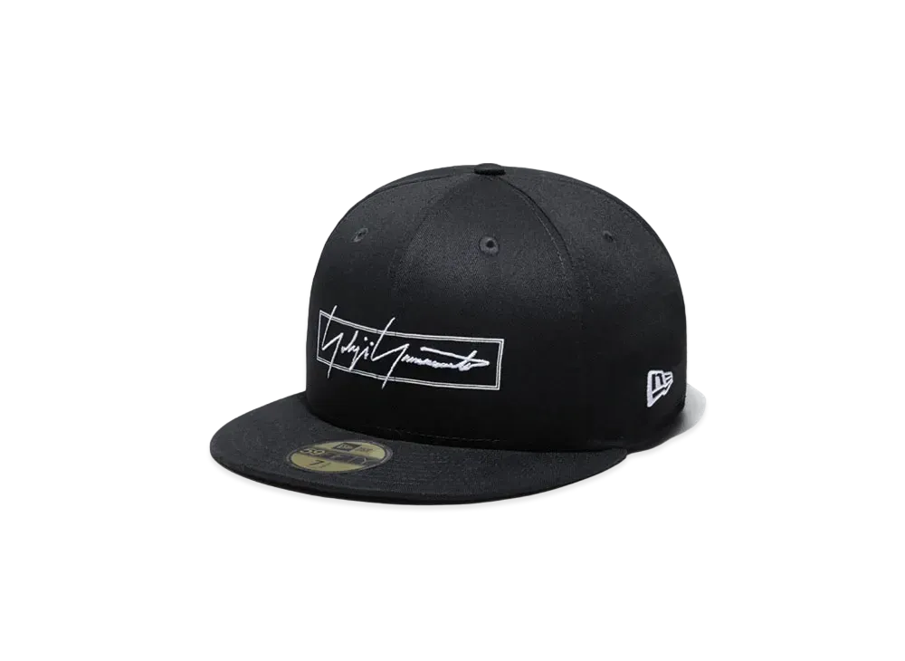 Yohji Yamamoto Pour Homme NEW ERA LACK COTTON 59FIFTY YY BOX LOGO "Black"