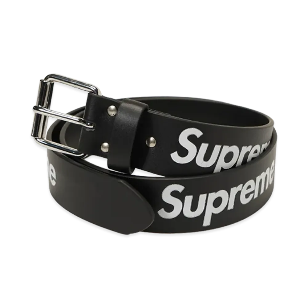 Supreme Repeat Leather Belt (25FW) "Black"