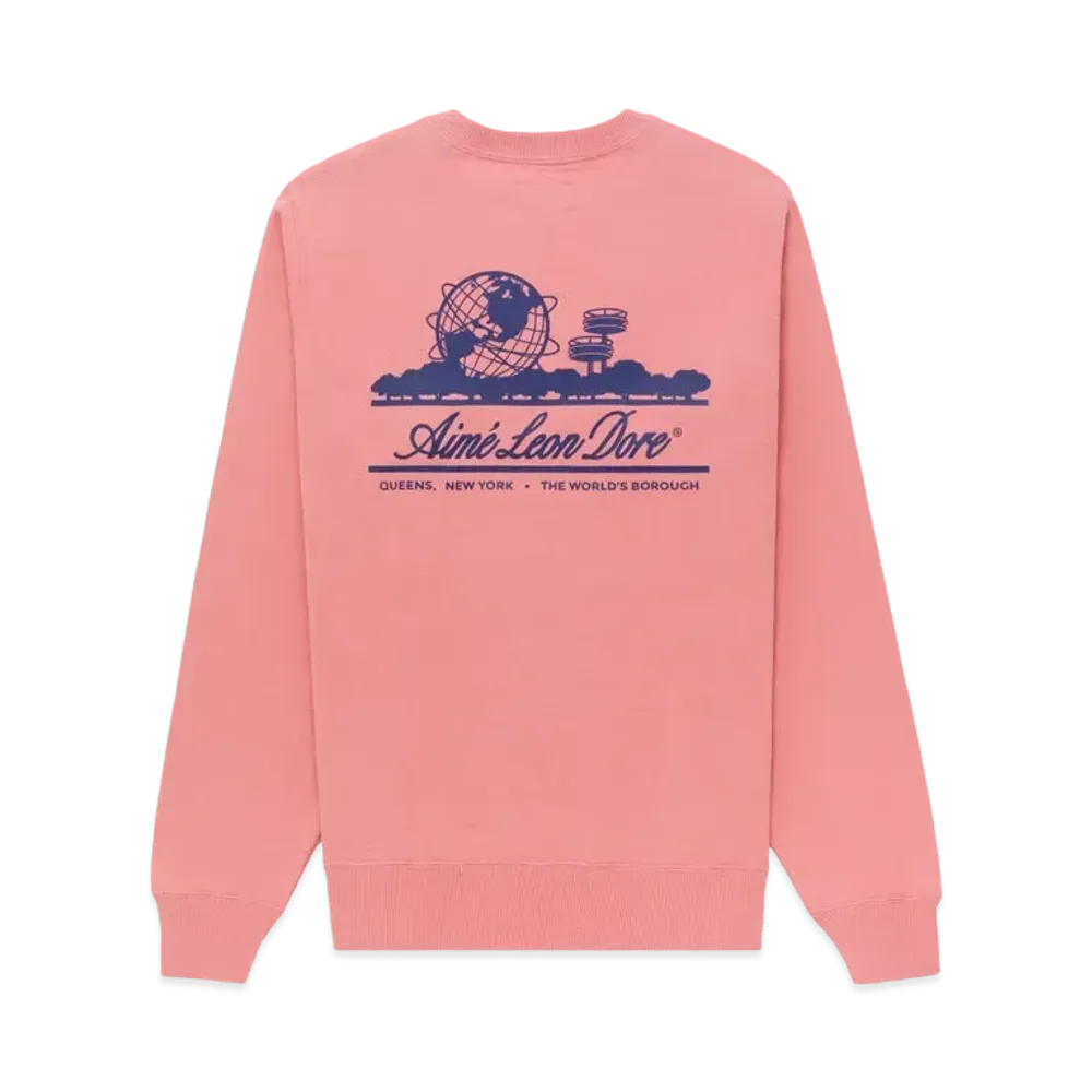 Aime Leon Dore Unisphere Crewneck Sweatshirt "Pink"