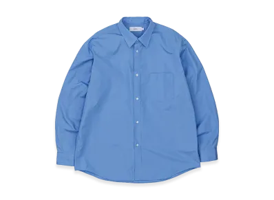 Graphpaper High Count Regular Collar Round Cut Shirt "Blue"