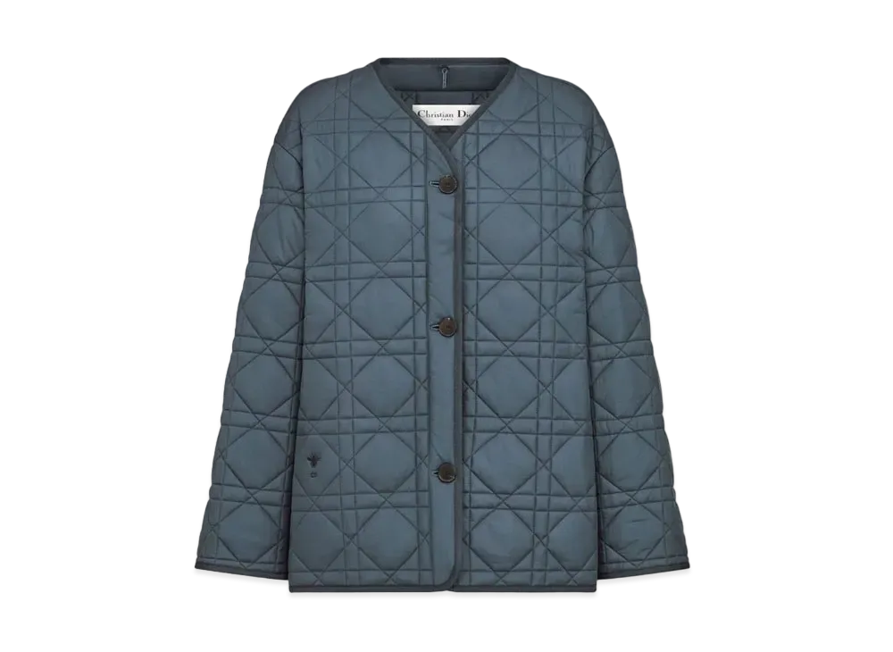 Dior Macrocannage Peacoat Quilted Technical Taffeta "Blue"