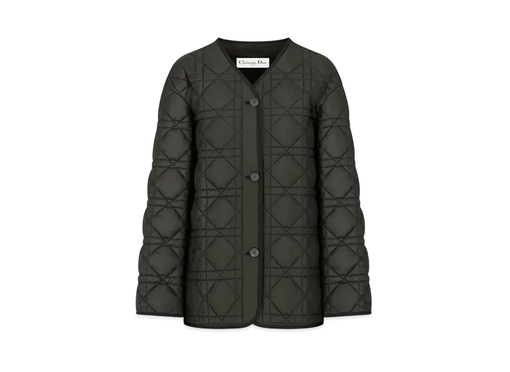 Dior Macrocannage Peacoat Quilted Technical Taffeta "Black"