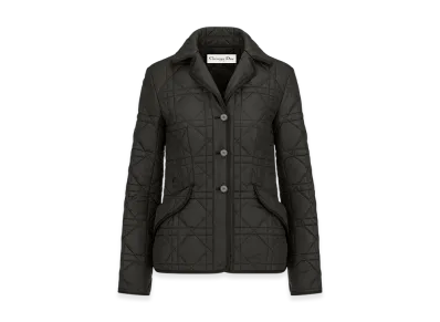 Dior Women's Macrocannage Bar Jacket Quilted Technical Taffeta "Black"