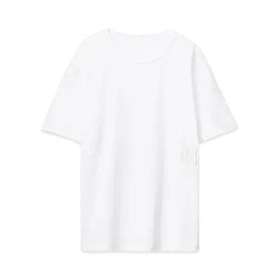 Alexander Wang Cotton Jersey Puff Logo T-Shirt "White"