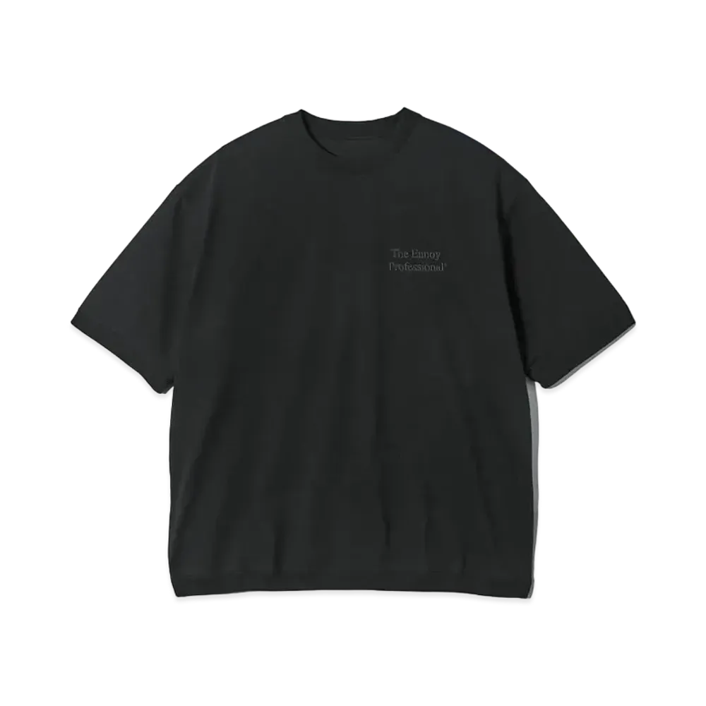 ENNOY Short Sleeve Hem Rib Tee "Black"