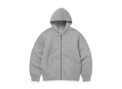 thisisneverthat Damaged Zip Up Hoodie "Khaki Grey"