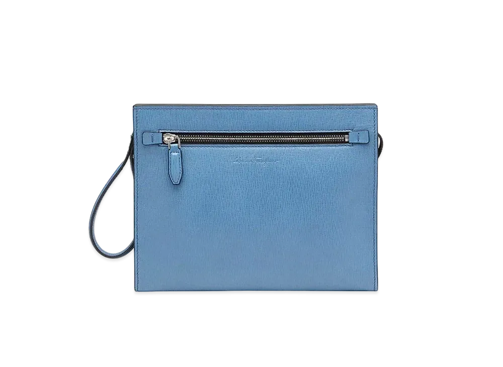 Salvatore Ferragamo Clutch Bag "Deep Ocean"