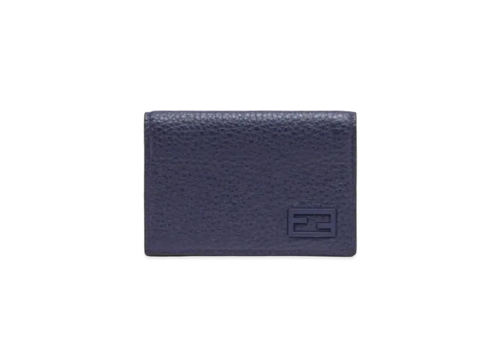 FENDI Card Case Blue Leather Card Case "Blue"