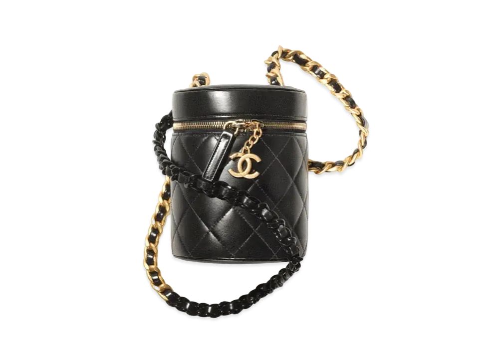 CHANEL Small Vanity Case Lamskin "Black"