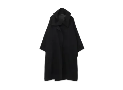 Yohji Yamamoto 1/24 FLANNEL HOOD LEATHER C "Black"