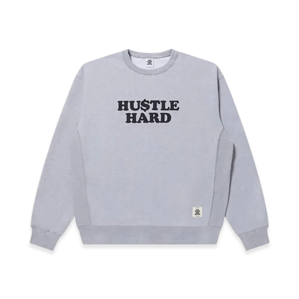 BlackEyePatch Hustle Hard Crew Sweat "Heather Gray"