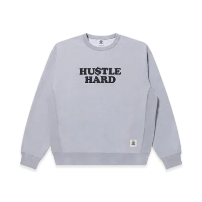 BlackEyePatch Hustle Hard Crew Sweat "Heather Gray"