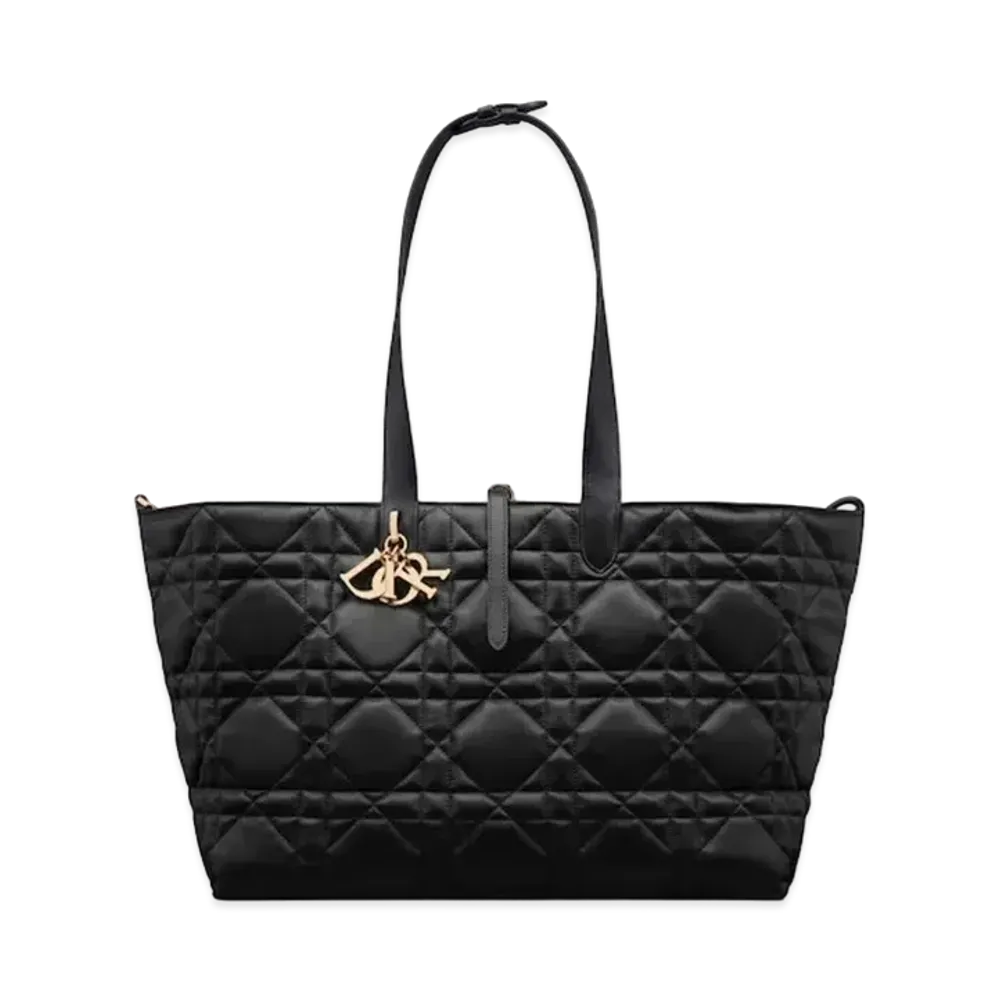 Dior Large Toujours Bag Macro Cannage Calfskin "Black"