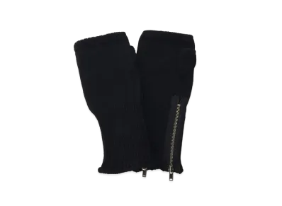 Yohji Yamamoto Pour Homme 2/32 W/PLAIN STITCH OPEN FINGER KNIT GLOVES "Black"