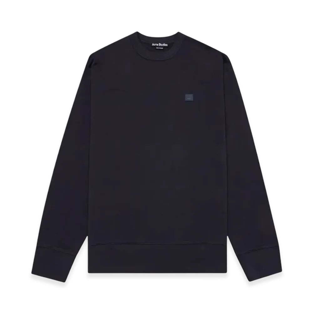 Acne Studios Fonbar Face Crewneck Sweatshirt "Navy"