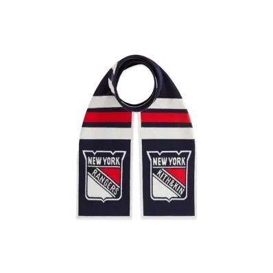 Kith x The New York Rangers Shield Knitted Scarf "Nocturnal"