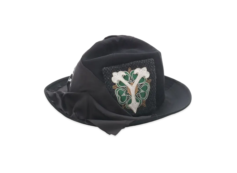 Yohji Yamamoto Pour Homme W/GABARDINE MESSAGE HAT "Black"