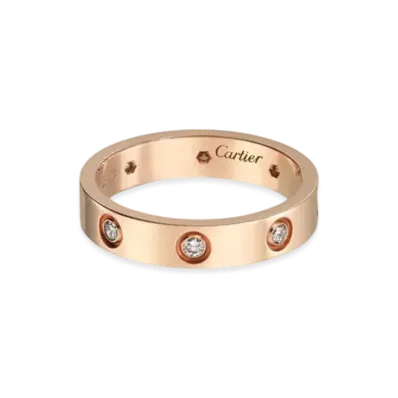 Cartier Love Wedding Band, 8 Diamonds