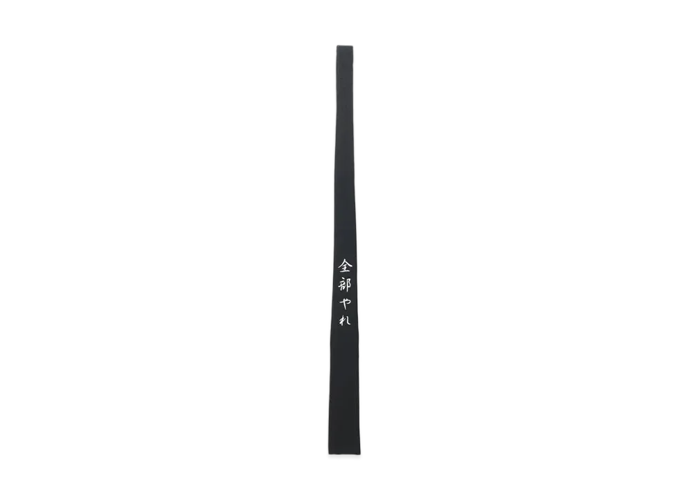 Yohji Yamamoto Pour Homme W/GABARDINE MESSAGE TIE A "Black"