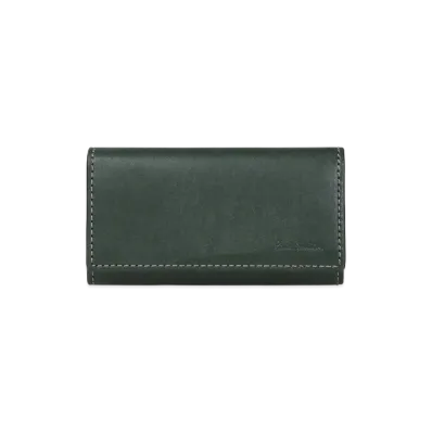 Paul Smith Waxed Leather Key Case "Green"