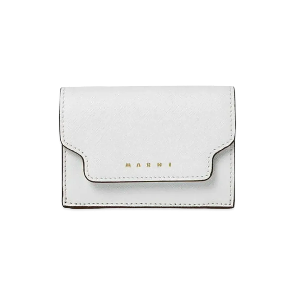 Marni Tri Fold Wallet in Coloured Saffiano Leather "Mono"