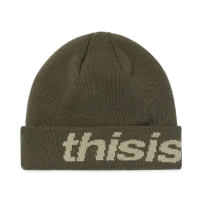 thisisneverthat HSP-Logo Big Cuff Beanie "Khaki"