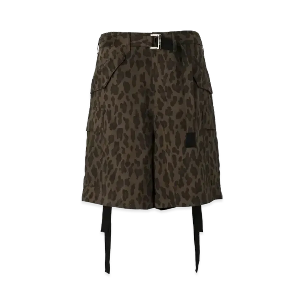 sacai Leopard Print Shorts "Brown"