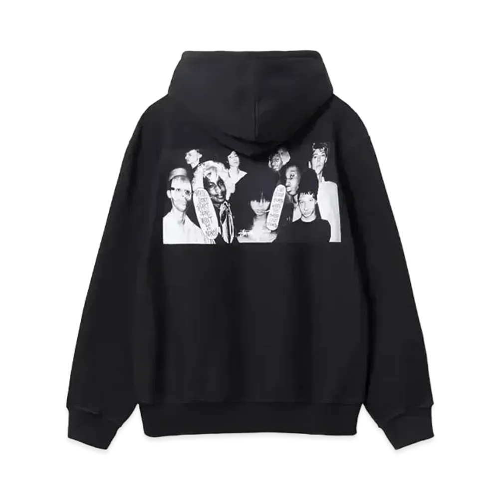 Stussy x Martine Rose Collage Pigment Dyed Hoodie "Black"