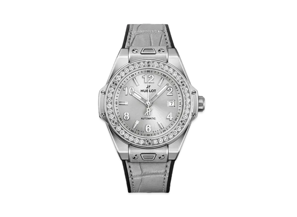 HUBLOT Big Bang One Click Monochrome Steel Diamonds 33mm
