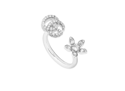 GUCCI Gucci Flora 18K Ring With Diamonds "White"