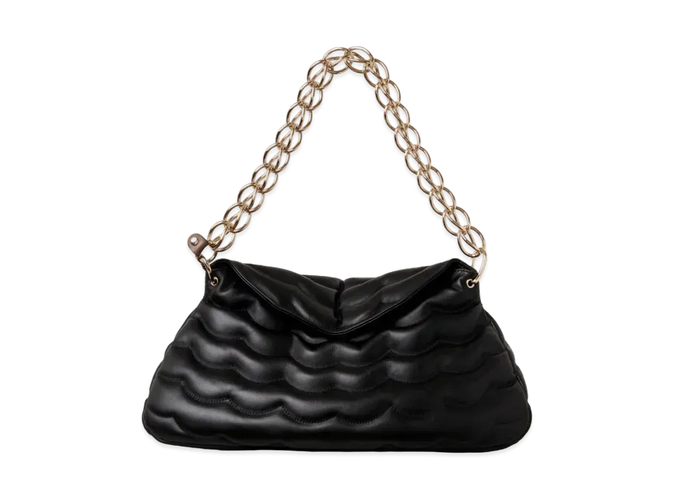 Chloe Medium Juana Day Bag In Quilted Calfskin "Black"