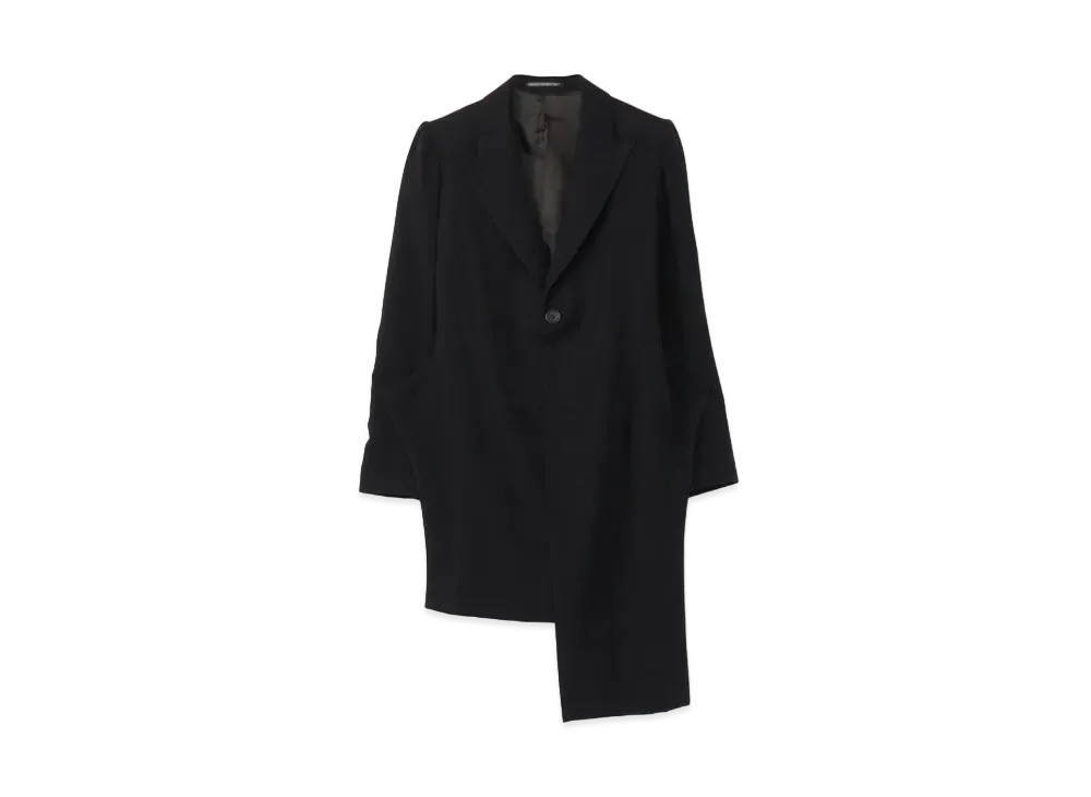Yohji Yamamoto 1/24 FLANNEL SLEEVE DESIGN PEAK J "Black"