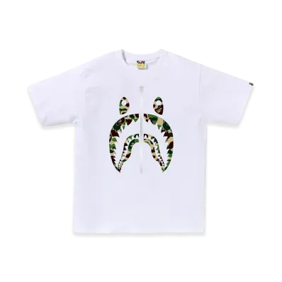 A BATHING APE ABC Camo Shark Tee "White/Green"