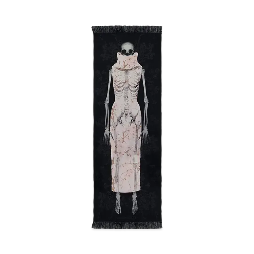 Alexander McQUEEN Blossom Skeleton Stole "Black/Pink"